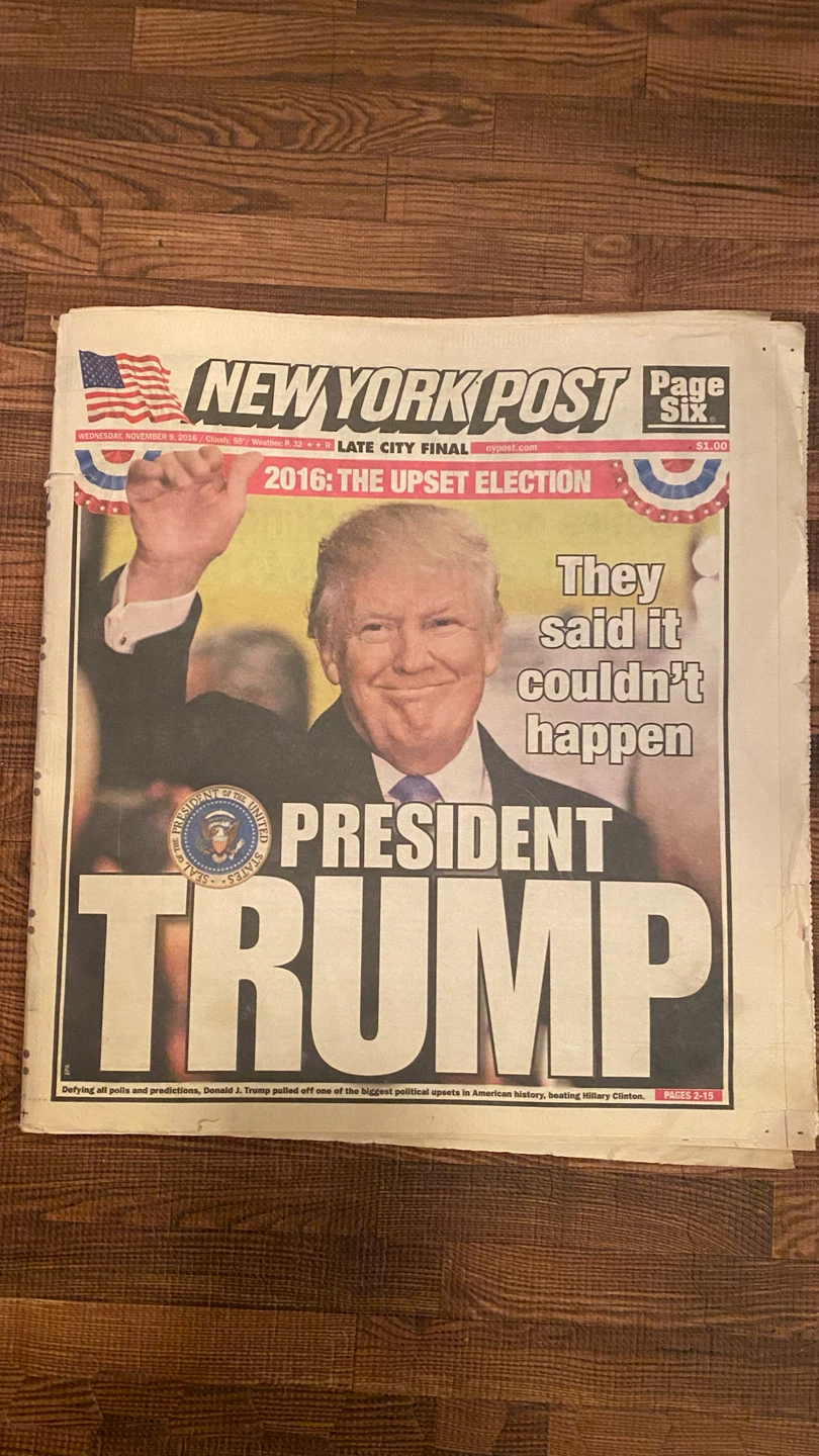 New York Post Newspapers - Nov 9, 2016