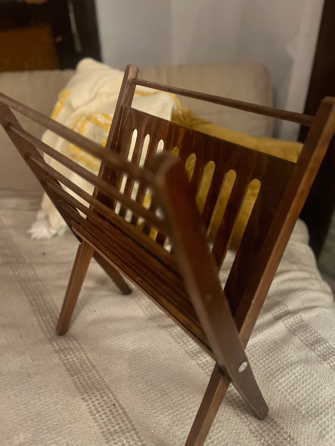 Cees Braakman Vintage Folding Wooden Magazine Rack