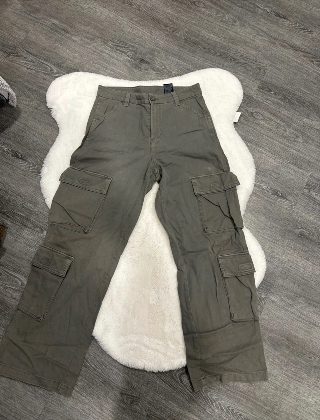 Grey Cargo Pants