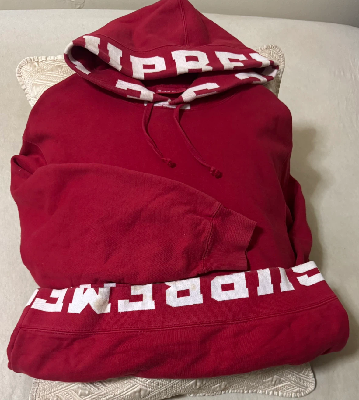 Supreme Cropped Logos Hoodie