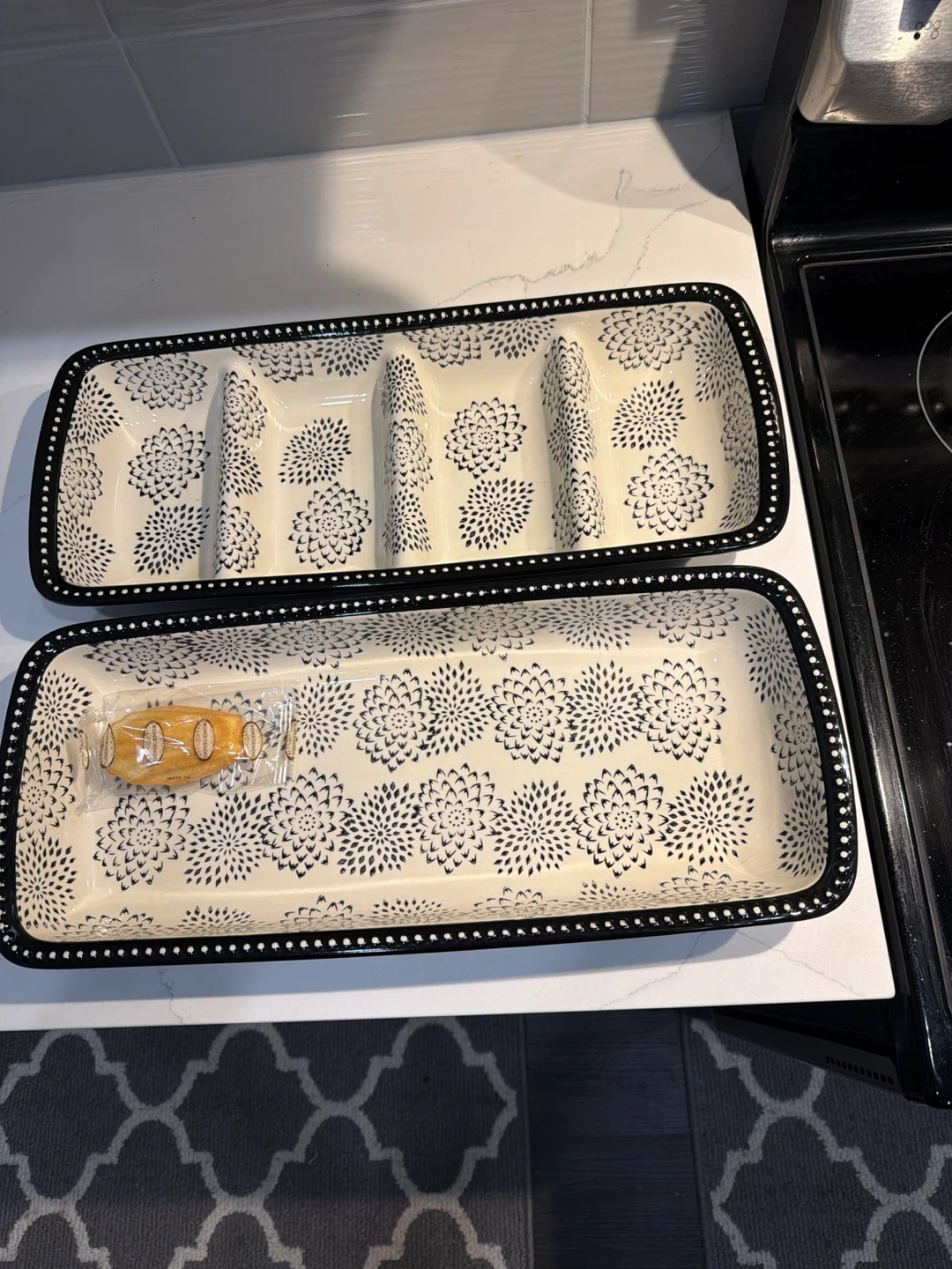 Temp-tations floral serving tray and sectional dish set - photo 2