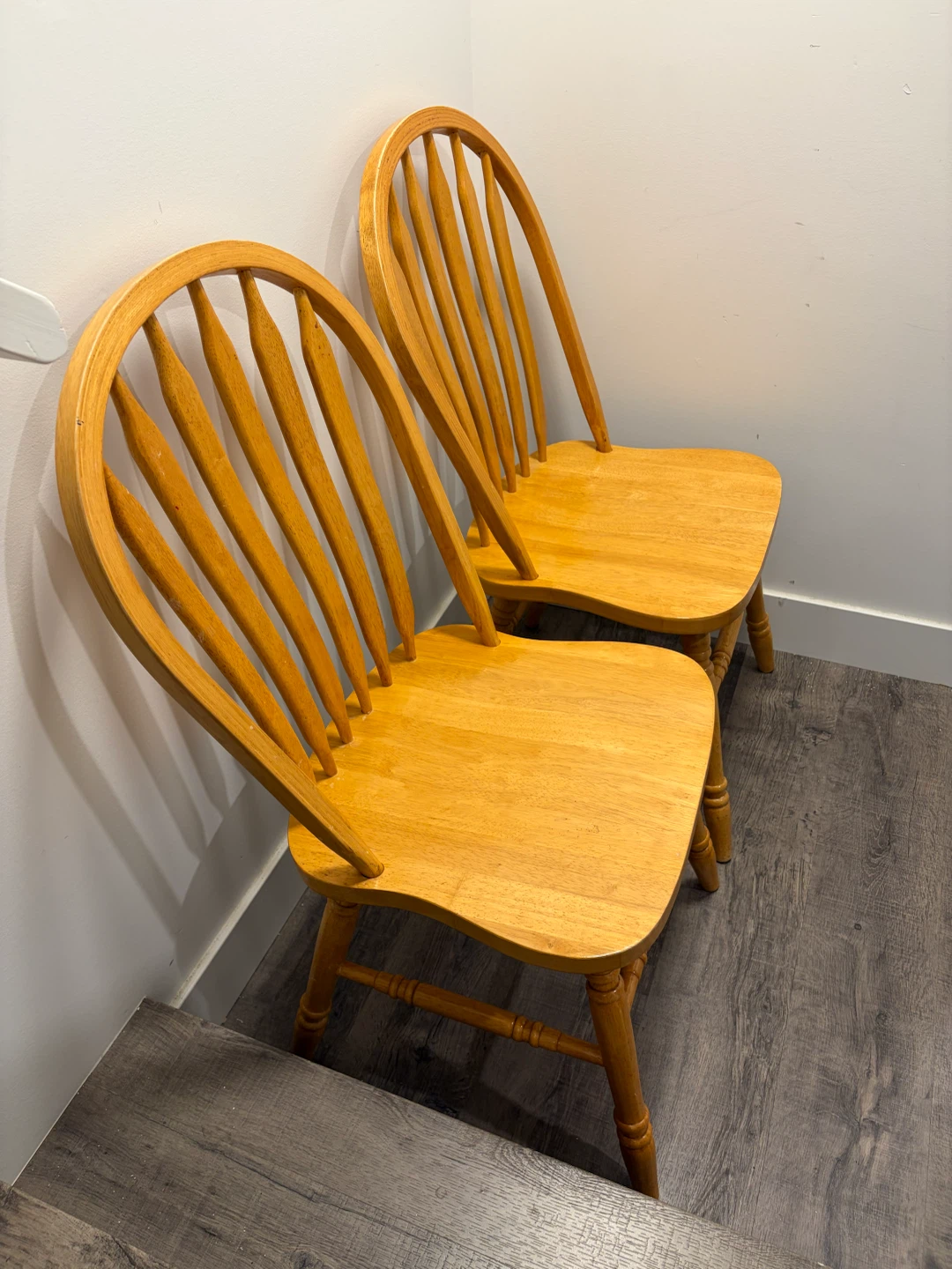 pair of wooden chairs for $50 - photo 2