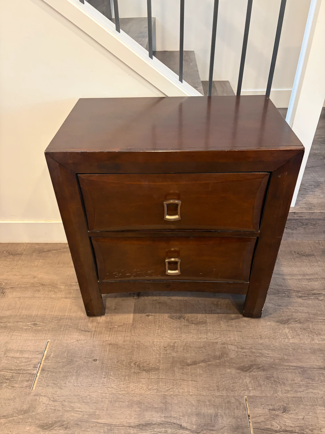 wooden nightstand in good condition