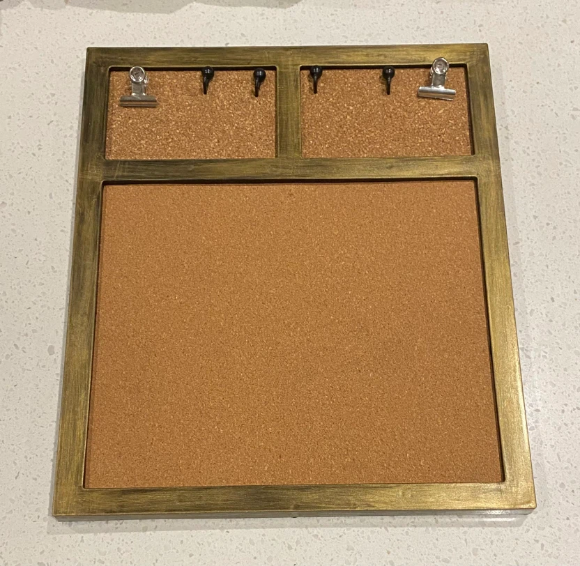 Gold Framed Cork Bulletin Board
