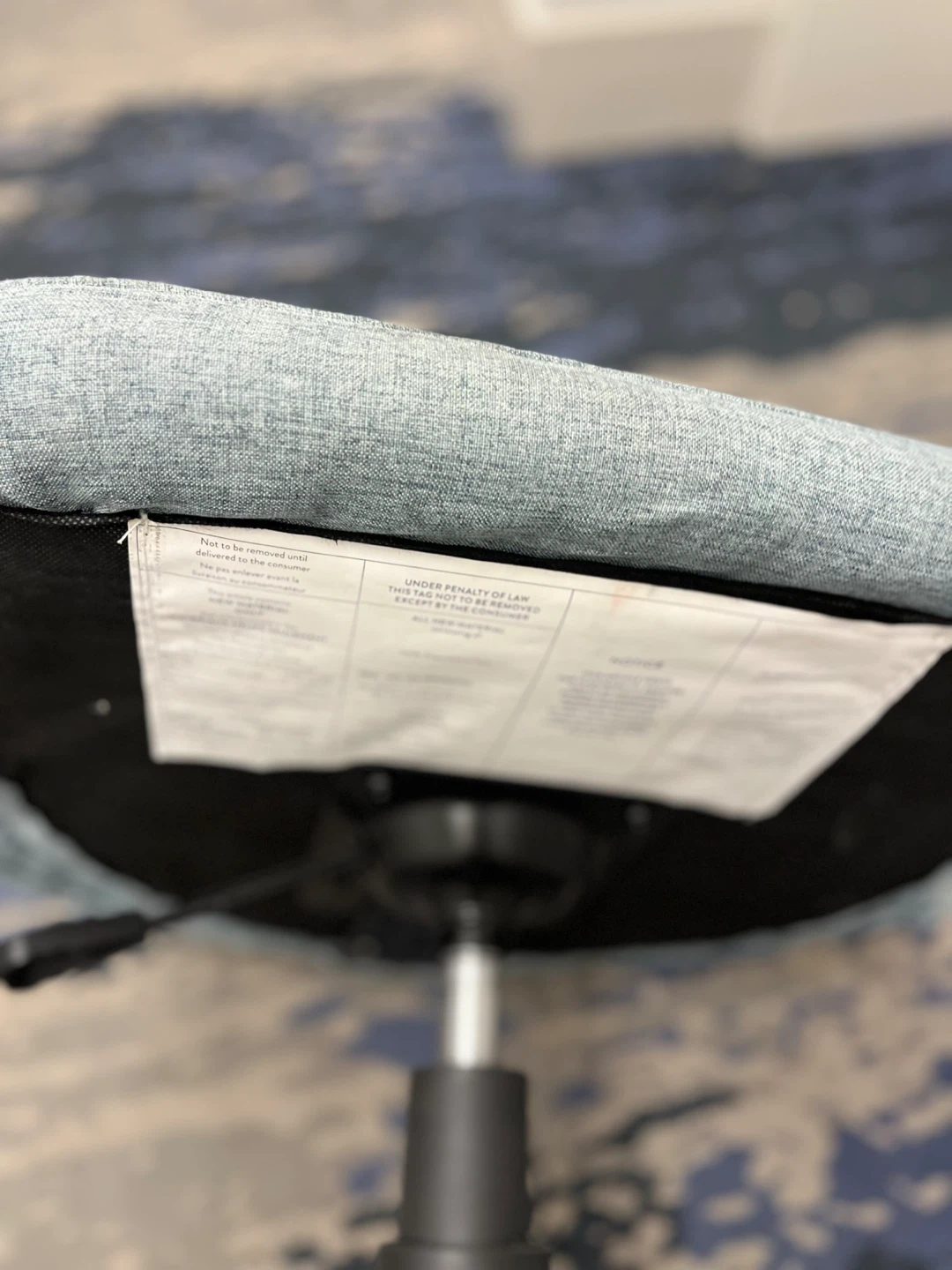 Light Blue Rolling Office Chair - photo 4