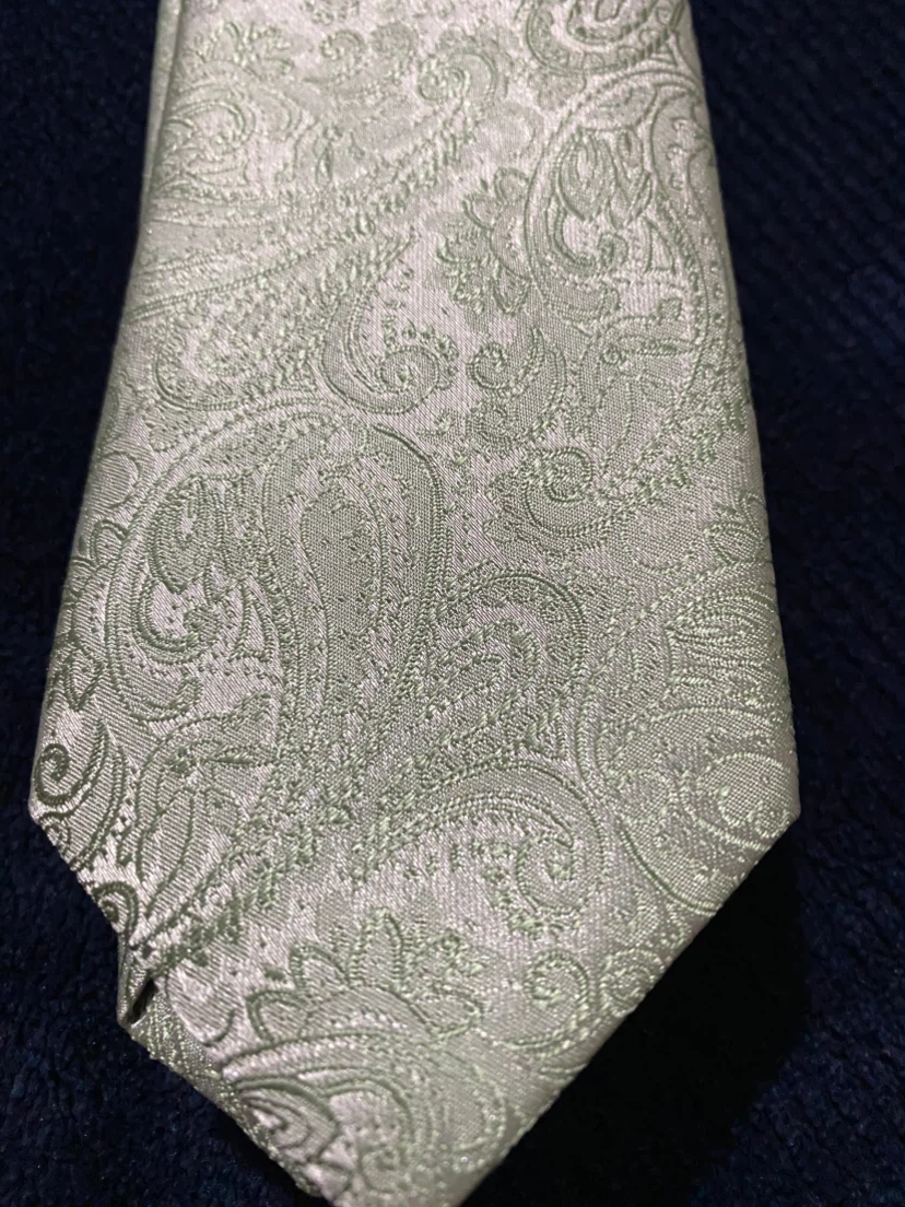 Bellissimo Paisley Tie • Light Green/Silver *** - photo 2