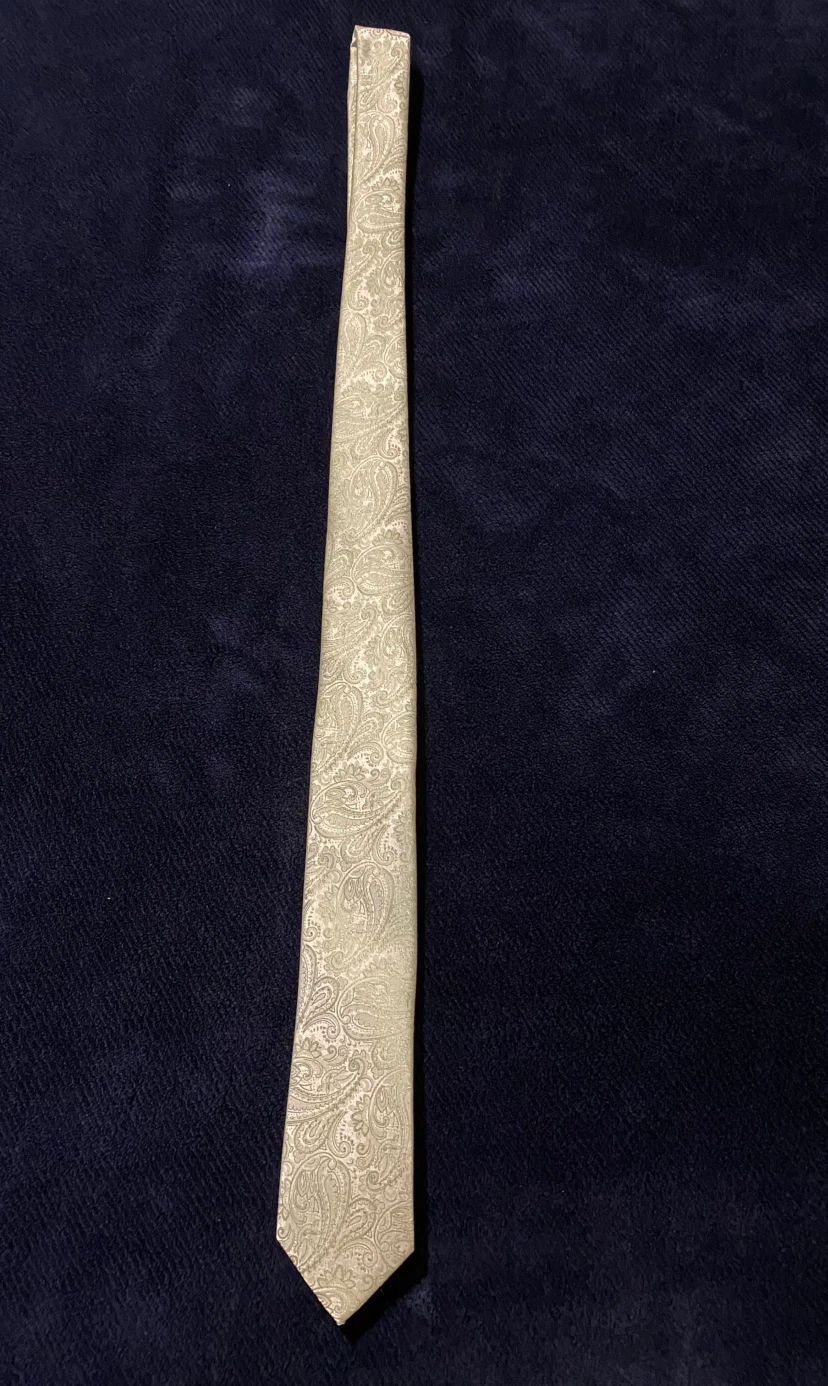 Bellissimo Paisley Tie • Light Green/Silver *** - photo 3
