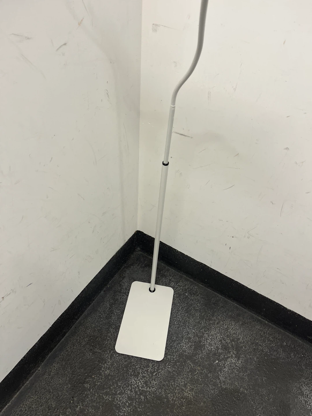 White Adjustable Floor Phone Stand