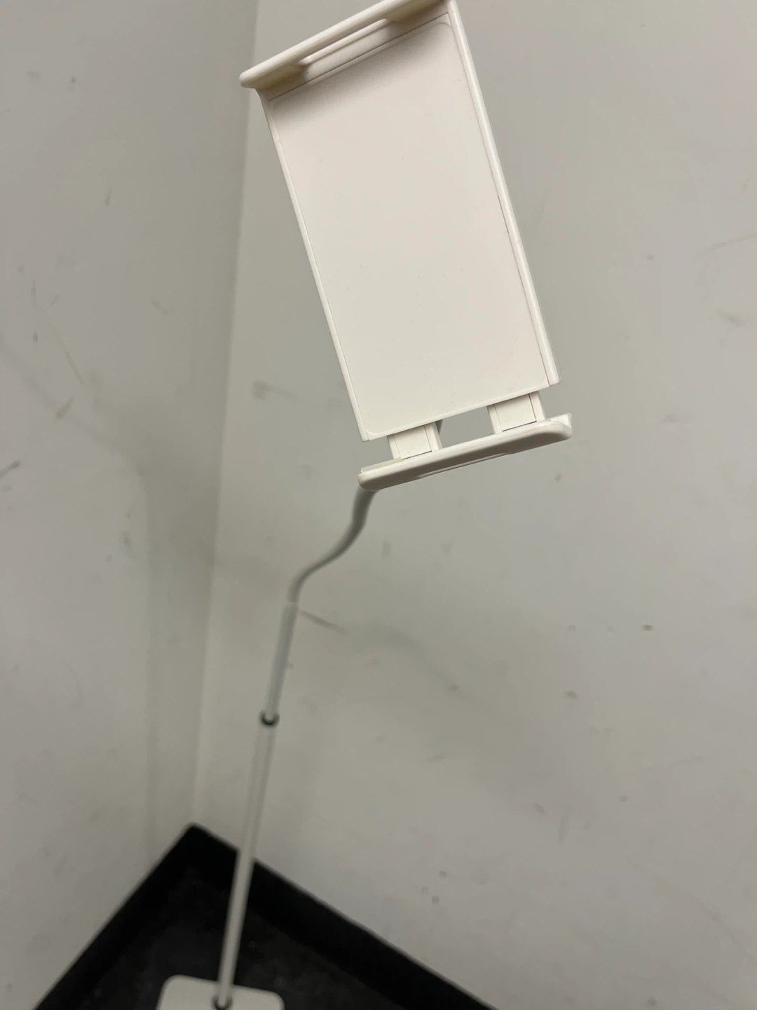 White Adjustable Floor Phone Stand - photo 3