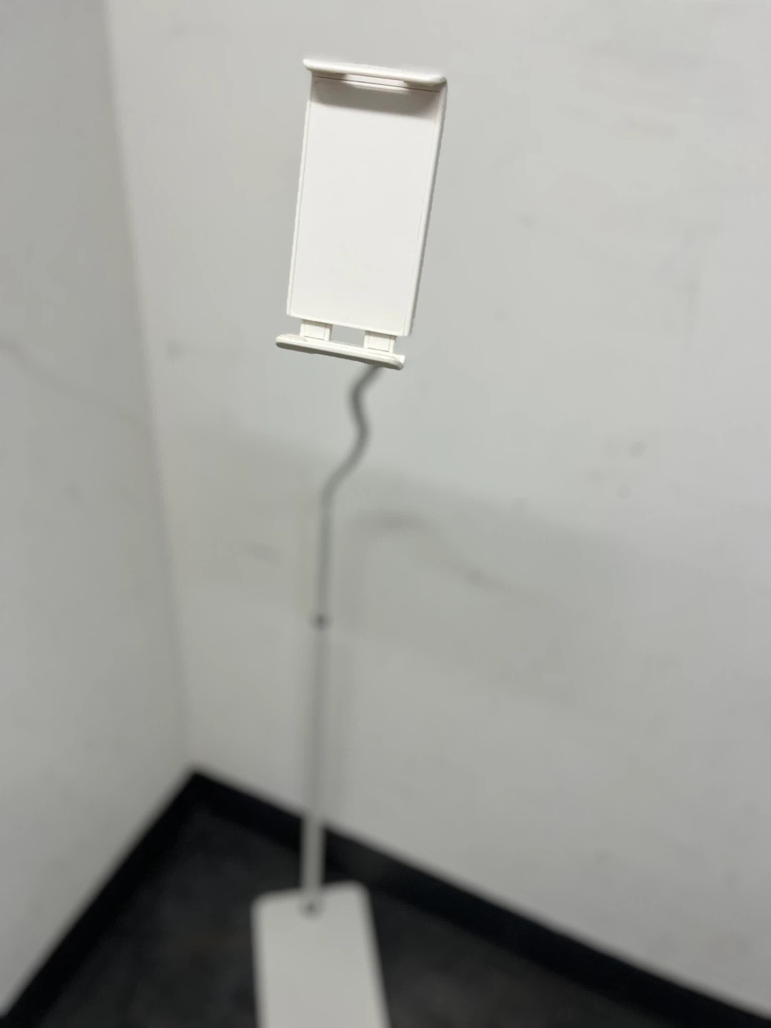 White Adjustable Floor Phone Stand - photo 4