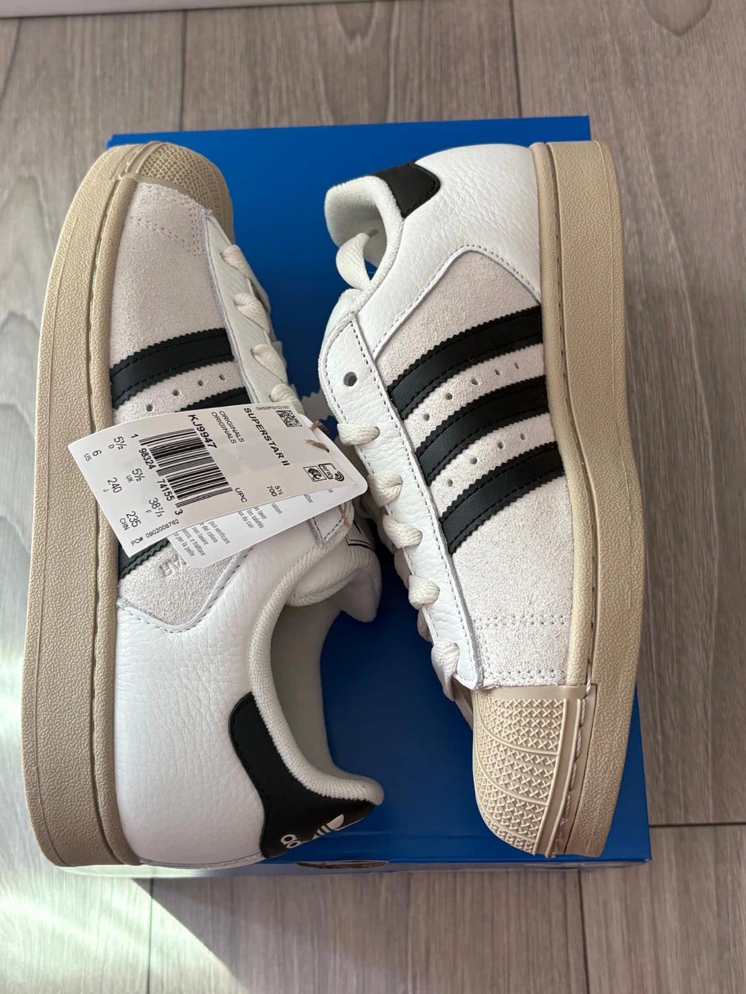 Adidas Superstar II Shoes White Black Size 6 US - photo 3