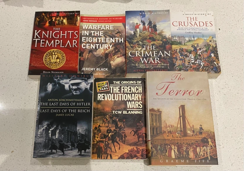Collection of 7 History Books on Warfare