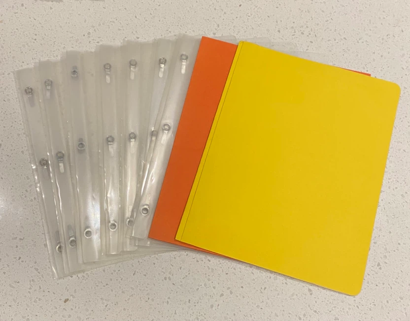 School Supplies - Clear Plastic and Paper Coloured Report Covers