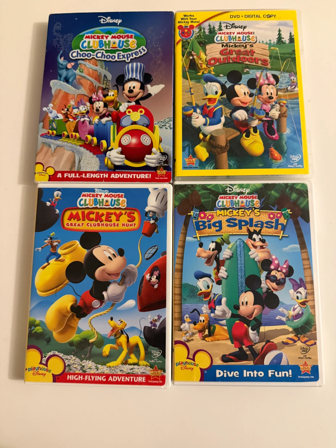 4 Disney Mickey Mouse Clubhouse DVDs