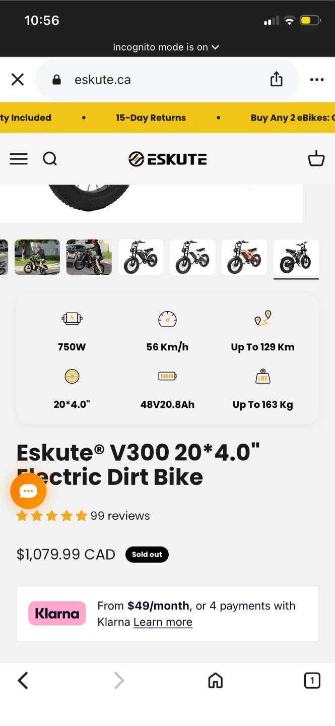 Eskute v300 ebike