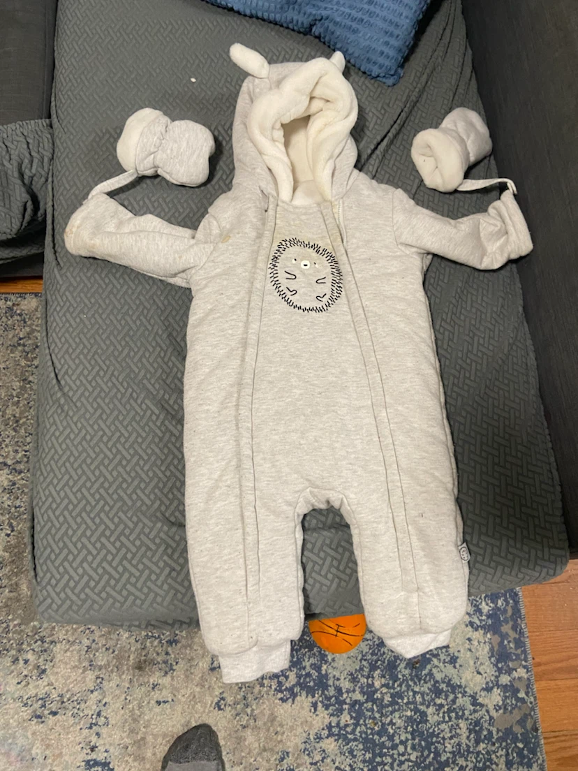 Baby Hedgehog Fleece Jumpsuit 18 Months