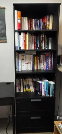 Black 5-Shelf Bookcase with 2 Drawers IKEA