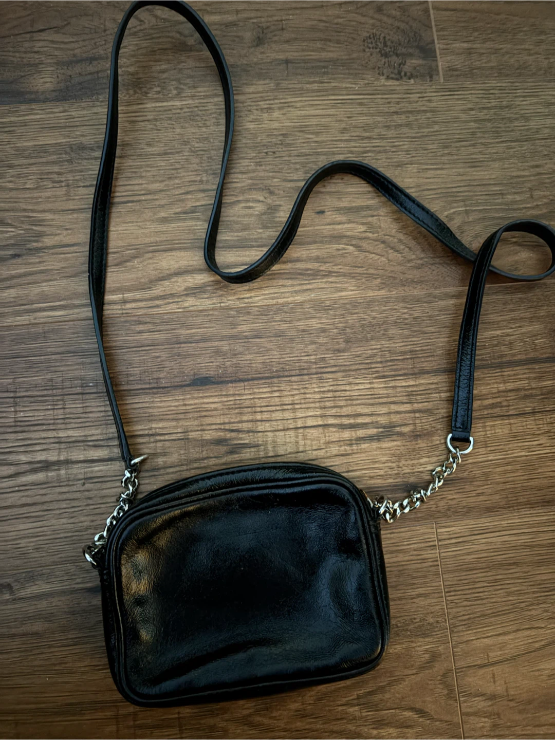 Michael Kors Black Patent Leather Crossbody Bag