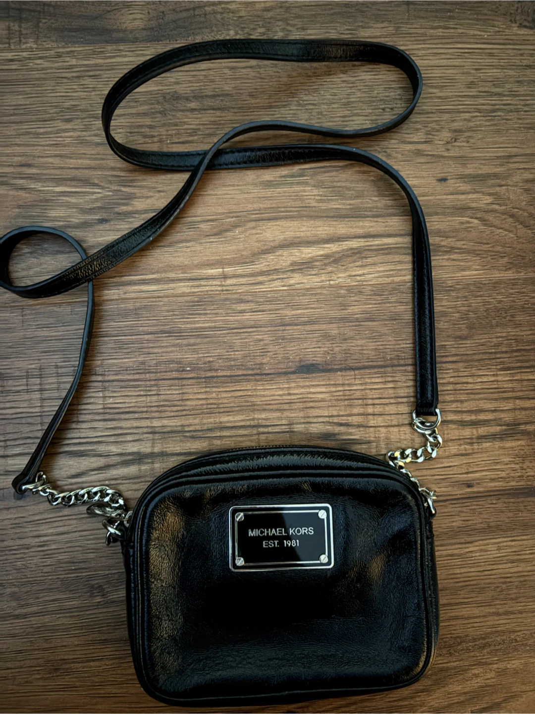 Michael Kors Black Patent Leather Crossbody Bag - photo 2