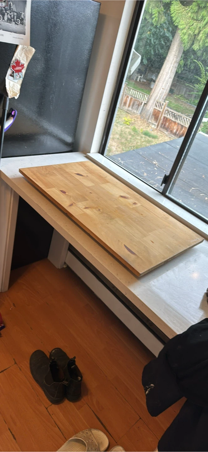 Solid Wood Butcher Block Shelf