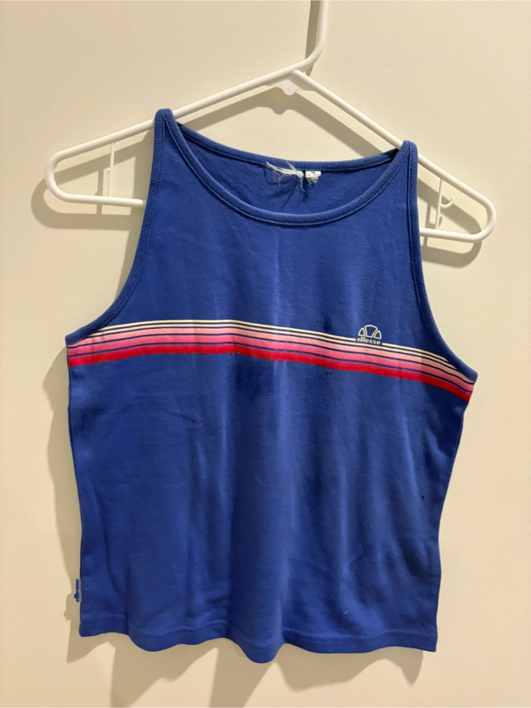Ellesse Blue Striped Tank Top