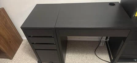 IKEA Desk + Rolling Drawer Unit Matching Set $70 for both - photo 2