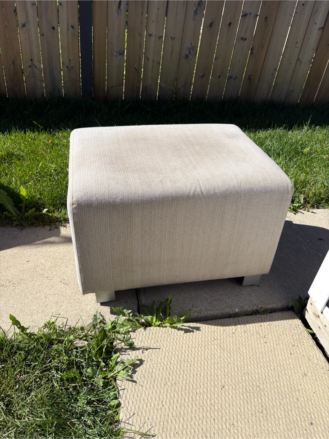 Bench 17.5” tall, seat 24” wide x 19” deep