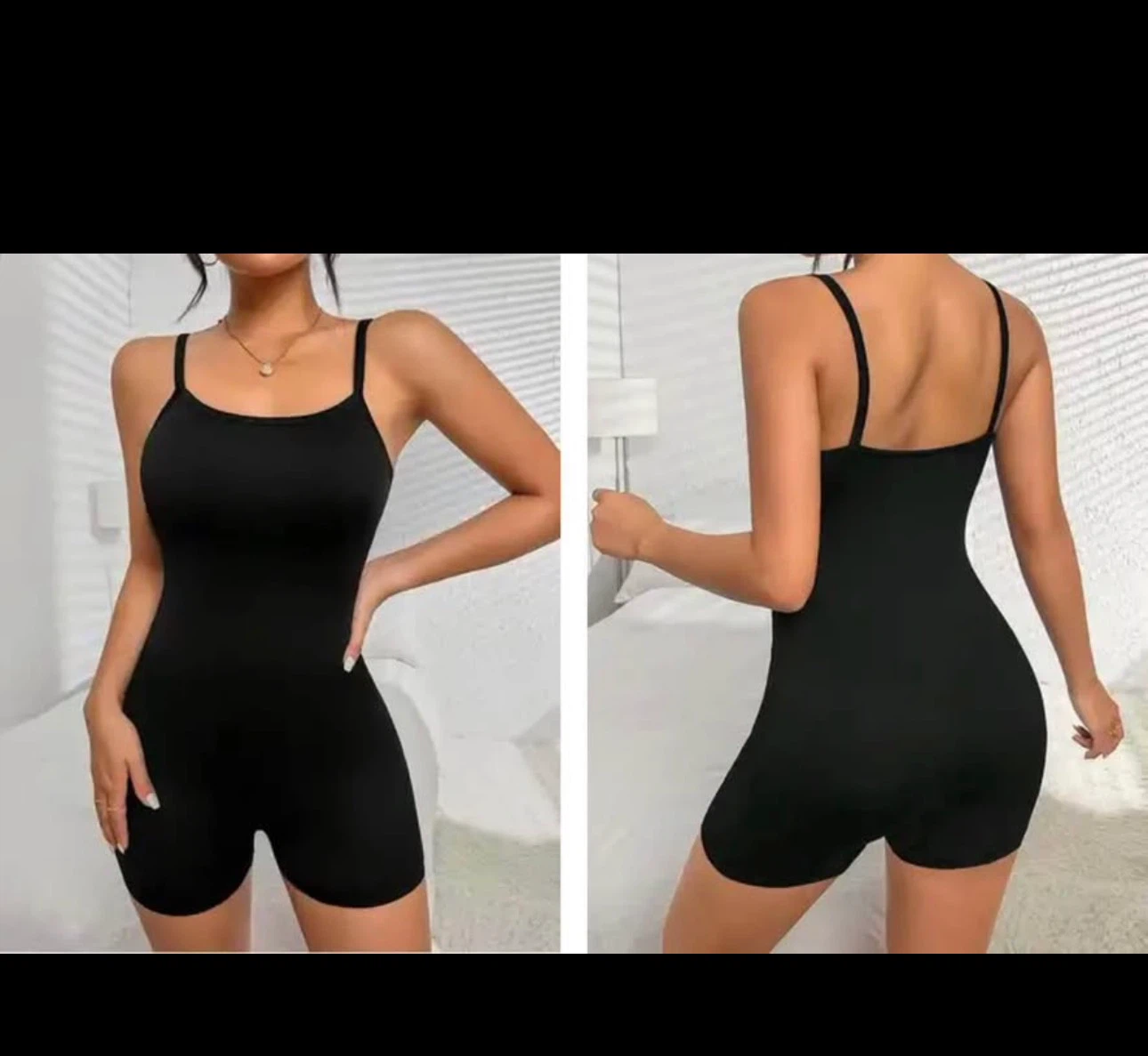 Brand New black sleeveless romper. Size large