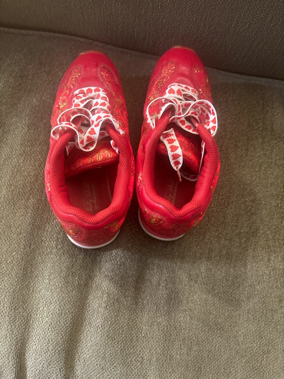 Red Baby Phat Shoes with Heart Laces