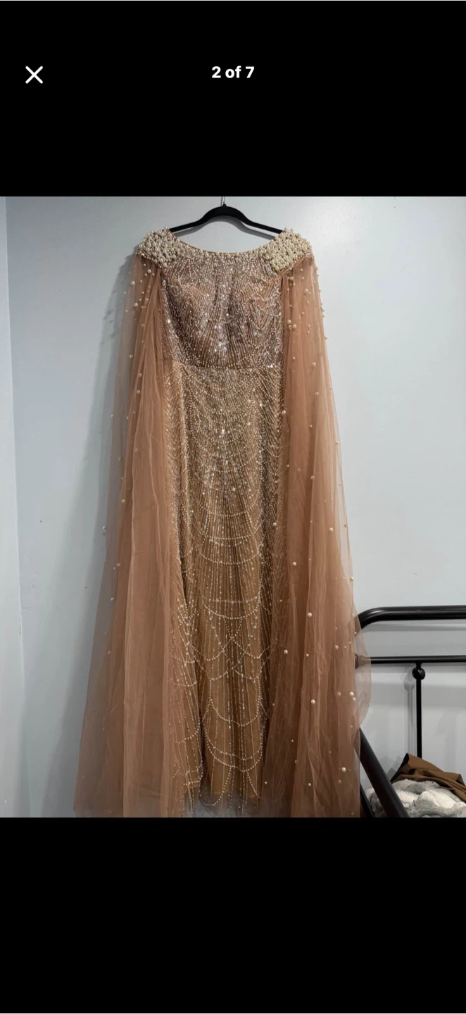 Embellished Capelet Gown - photo 2