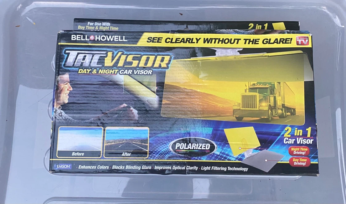 Bell + Howell TACVISOR for Day and Night, Anti-Glare Car Visor