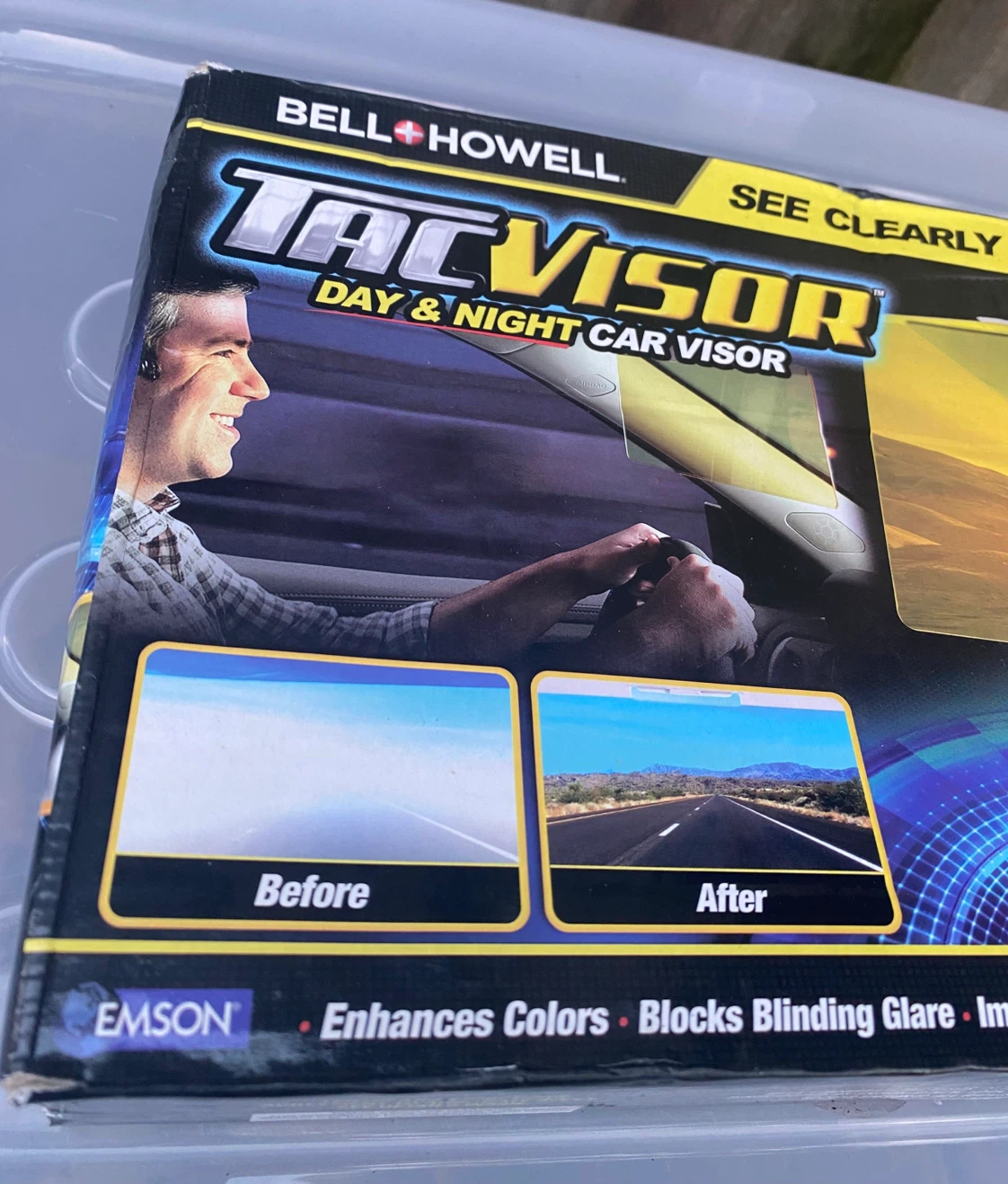 Bell + Howell TACVISOR for Day and Night, Anti-Glare Car Visor - photo 2