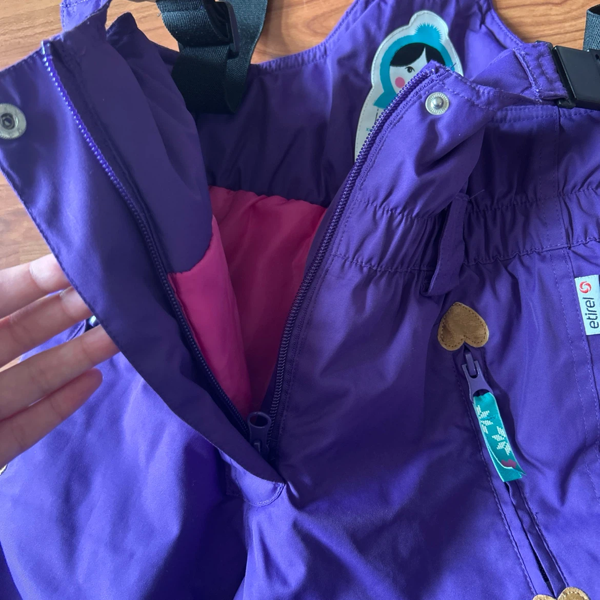 Etirel Ski Snow Bibs - Purple - photo 2