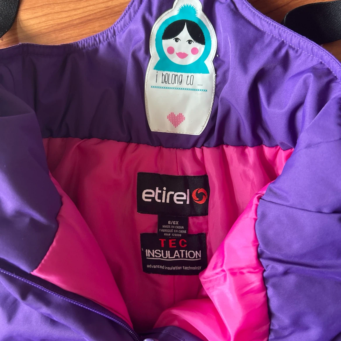 Etirel Ski Snow Bibs - Purple - photo 3