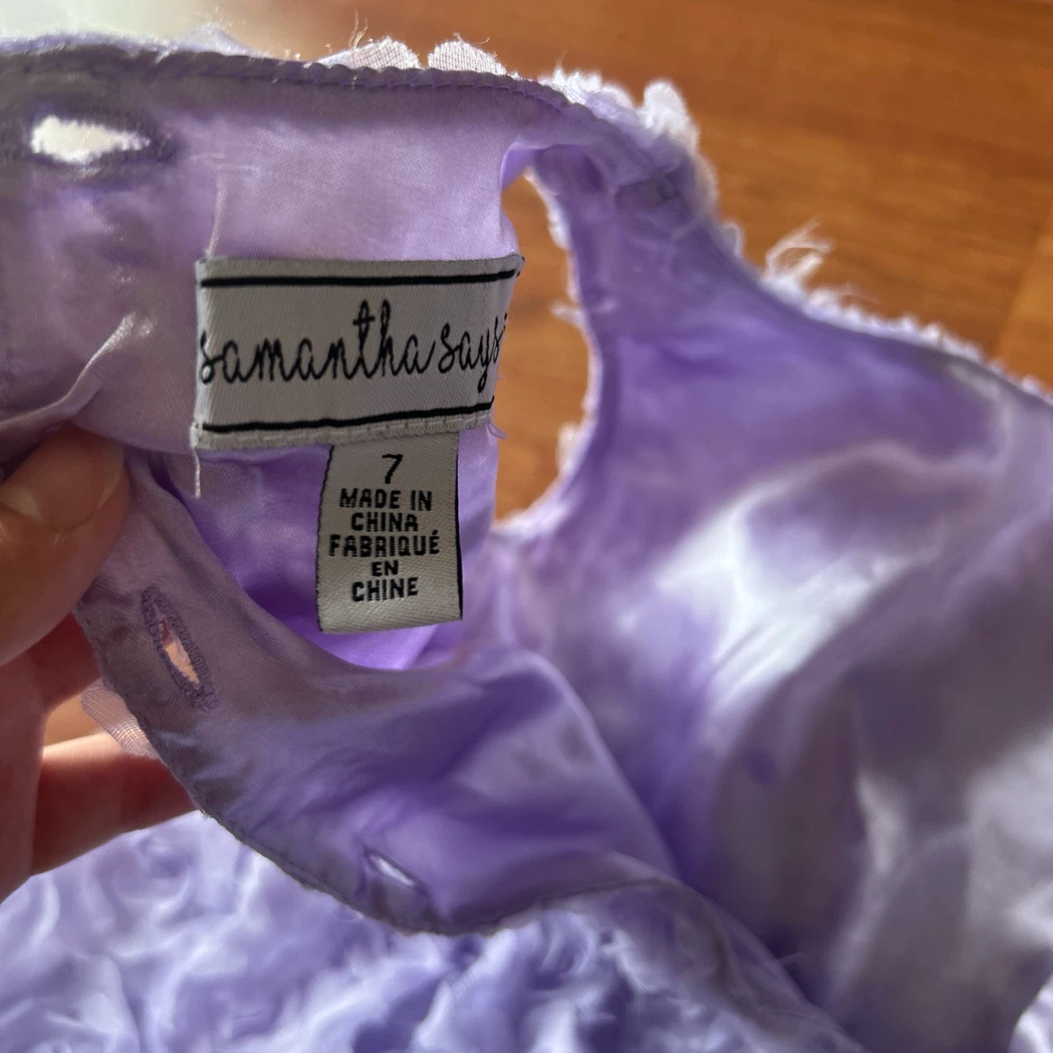 Samantha Says Lavender Rose Dress Size 7 - photo 4