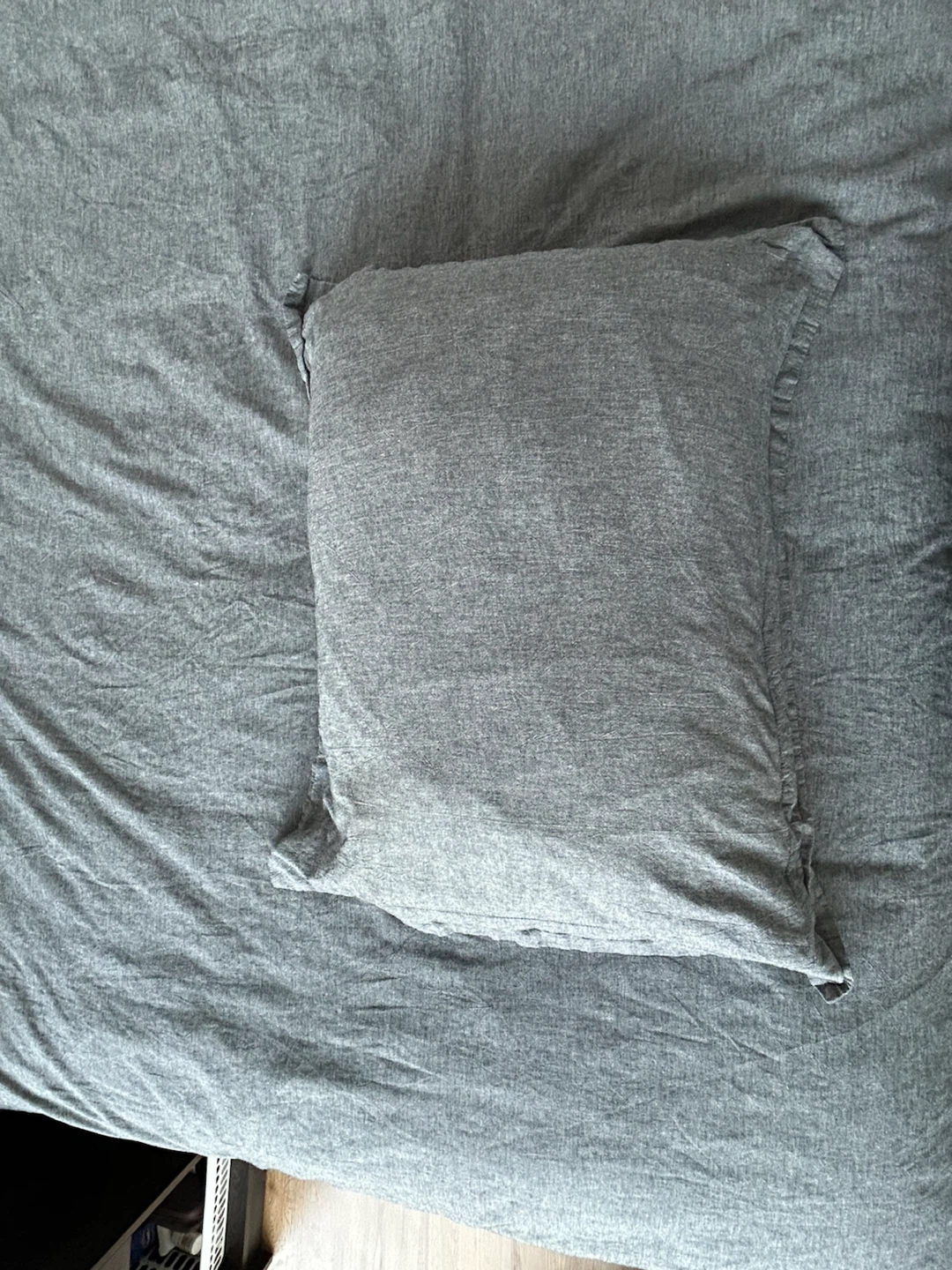 Grey Twin Duvet Cover and Pillowcase Set - photo 2