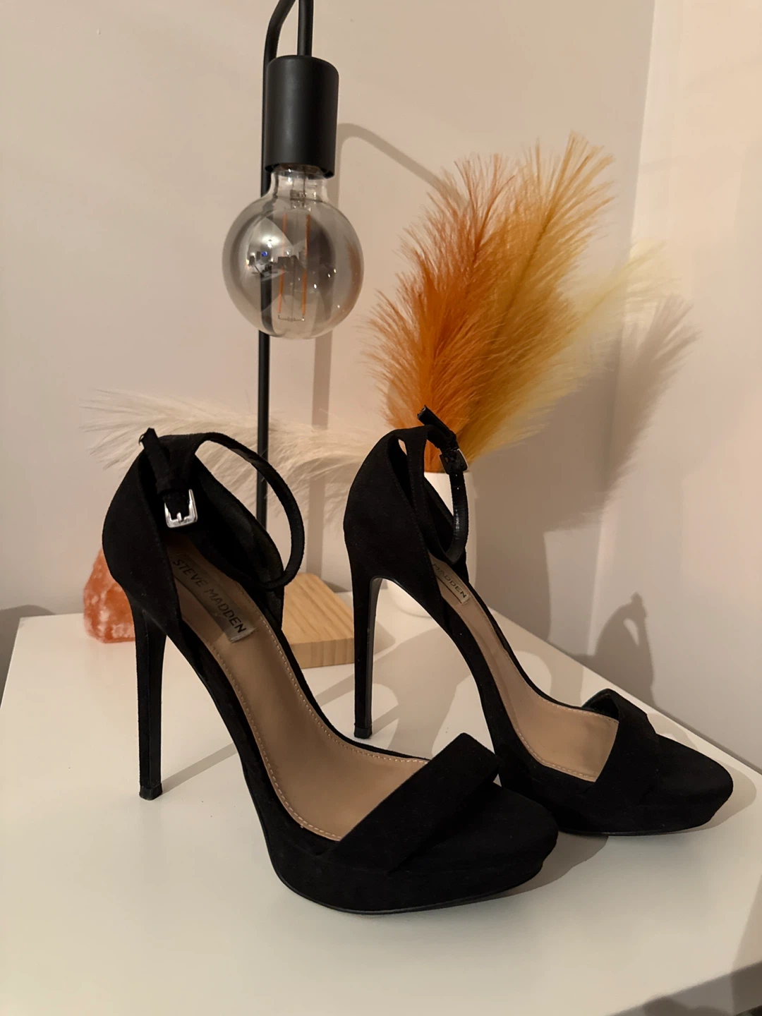 Steve Madden Black Suede High Heels