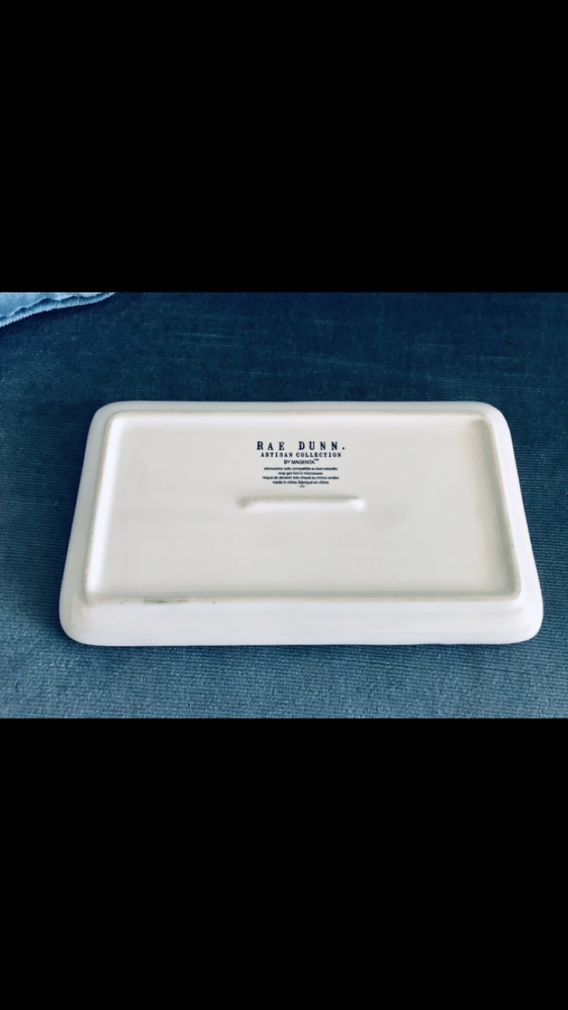 ✨NEW Porcelain Tray/Dish, CALM etched. Jewelry, Dessert, Decor - photo 3