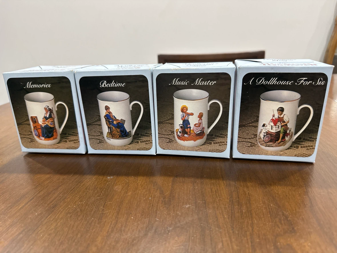 Norman Rockwell Collector's Porcelain Mugs