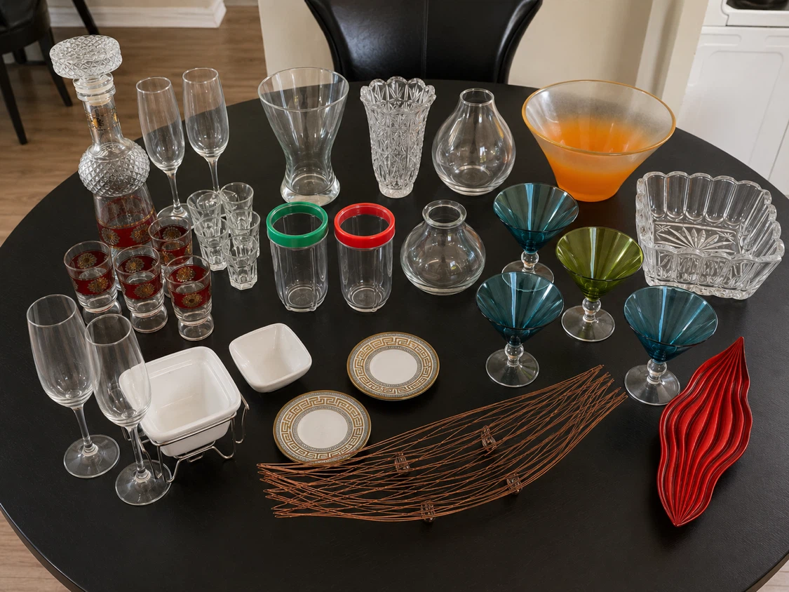 Assorted Glassware, Trays & More Collection