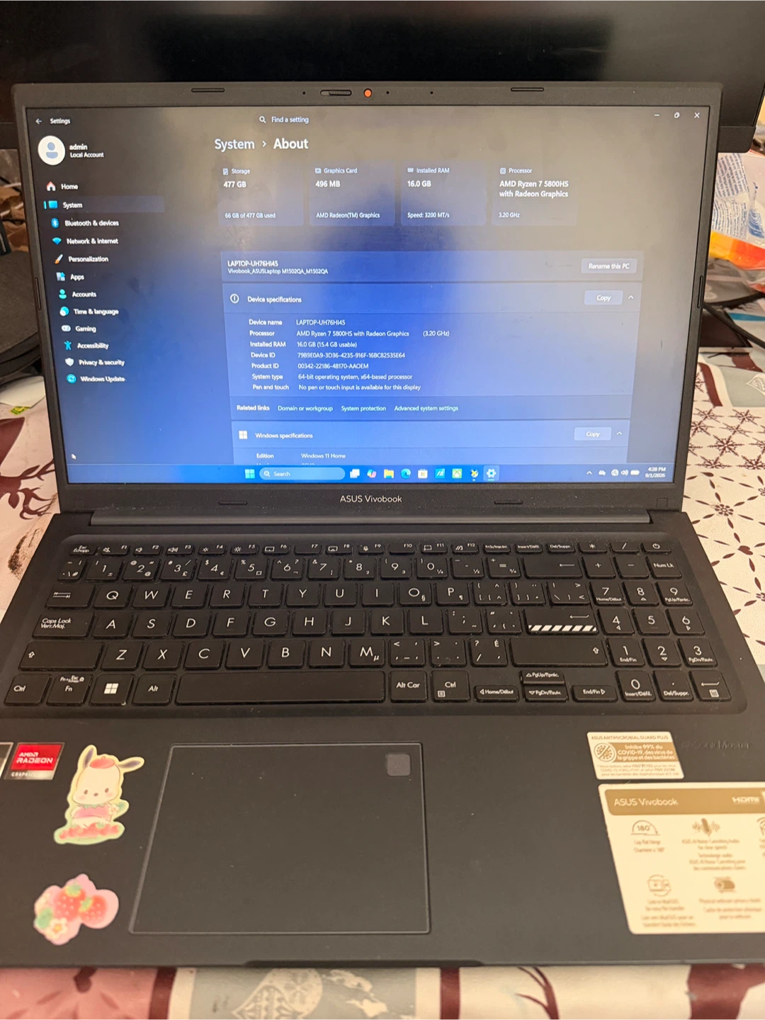 Asus Vivobook Ryzen 7 5800HS