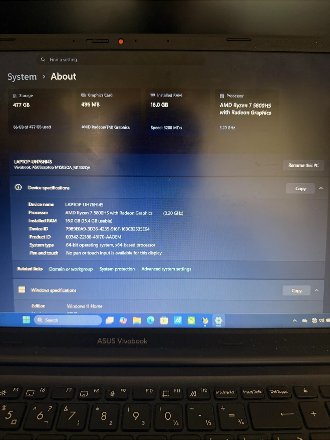 Asus Vivobook Ryzen 7 5800HS - photo 2