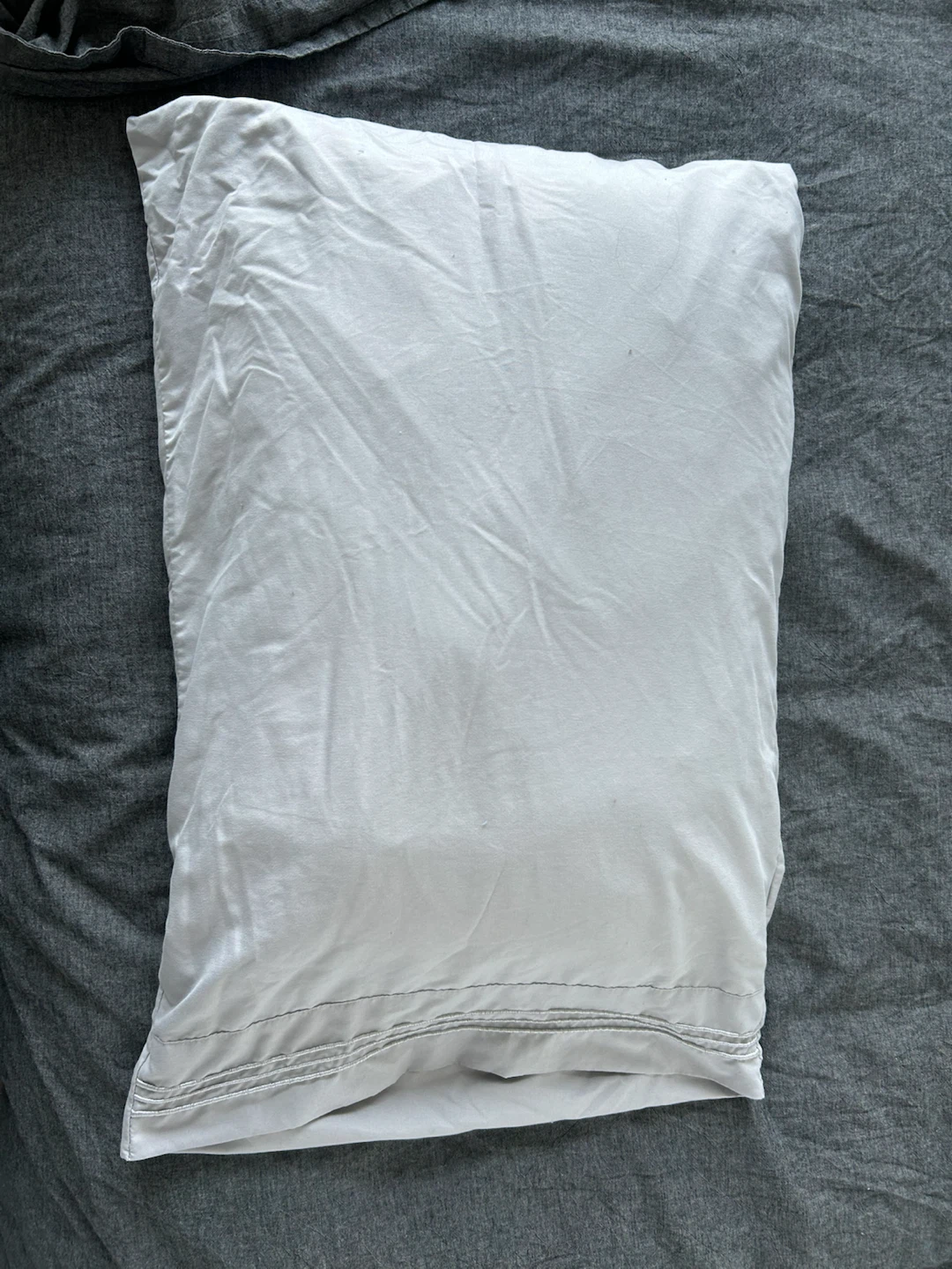 Light grey twin bedsheet & pillowcase - photo 3