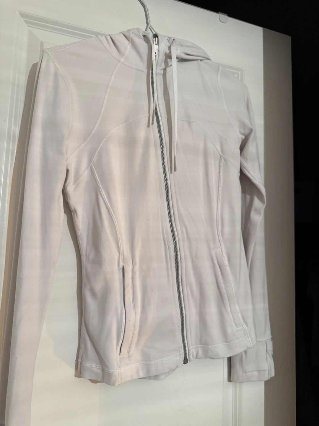 Lululemon White Zip-Up Hoodie