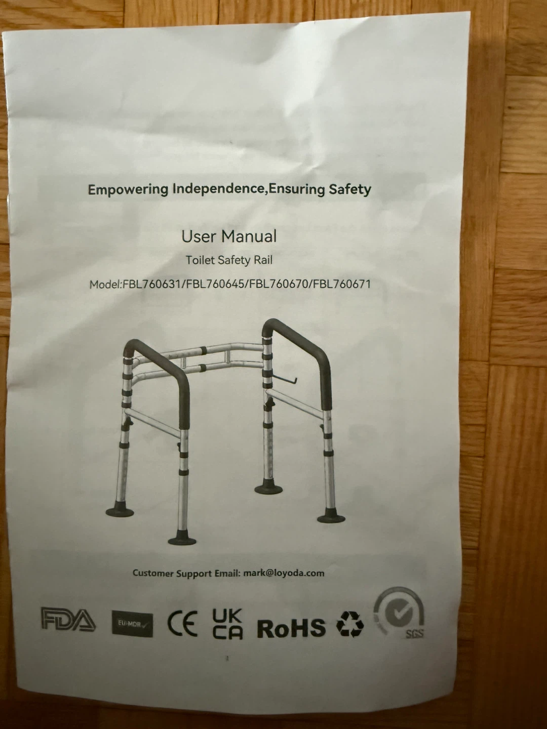 LOYODA Toilet Safety Rail - photo 3