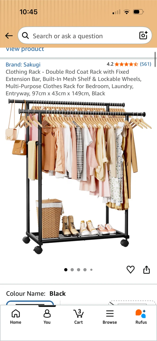 Double Rod Clothing Rack