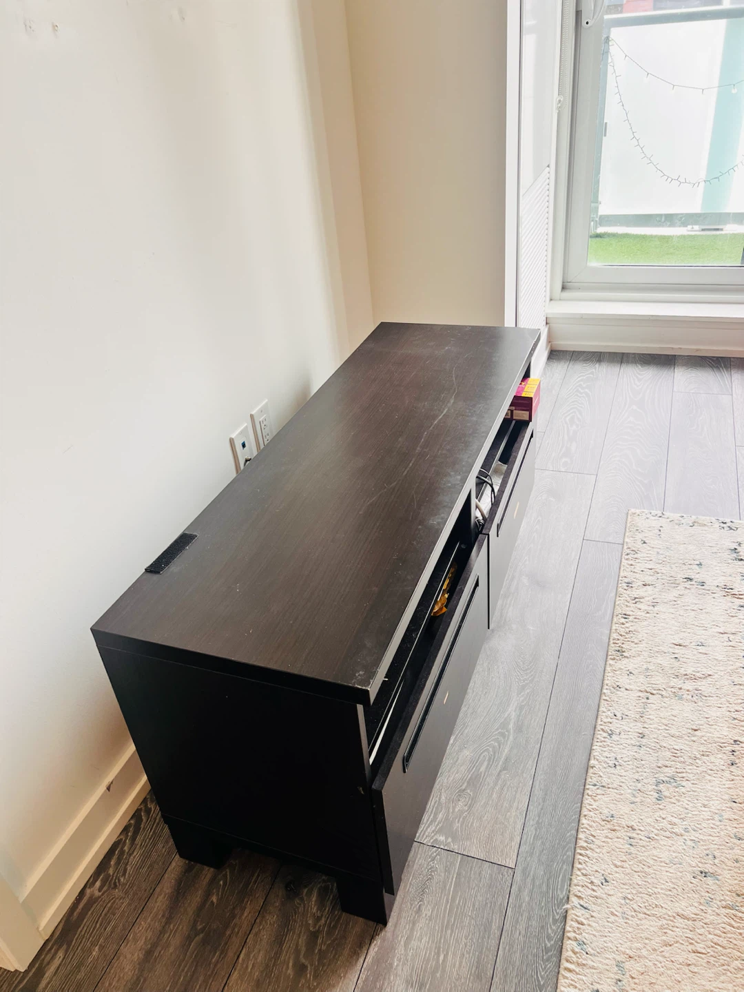 Dark Brown Modern Media Console - photo 4