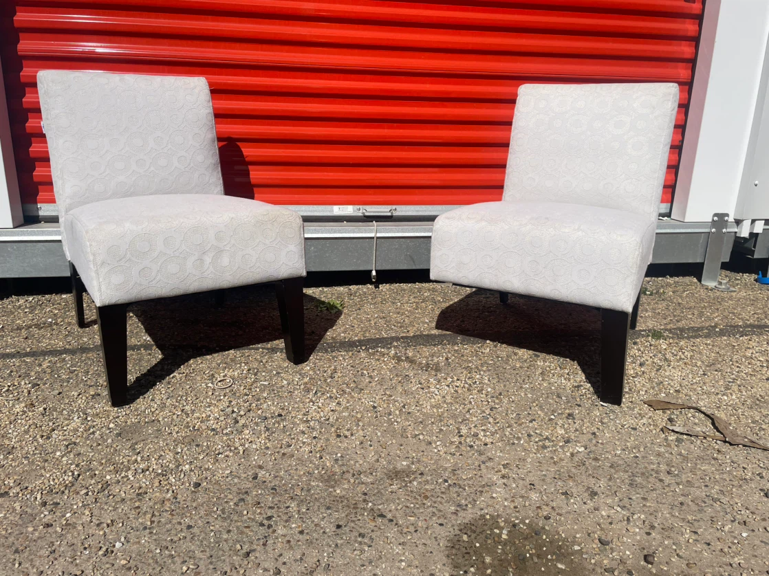 Set of Two Armless Accent Chairs