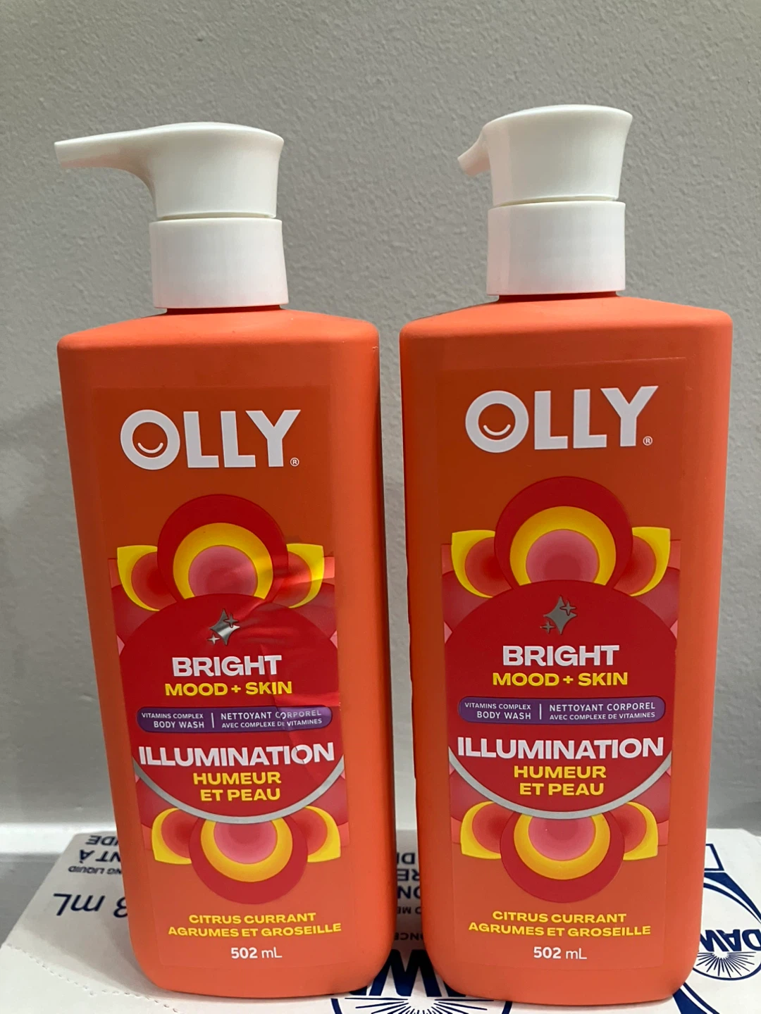 OLLY Bright Mood + Skin Body Wash, Citrus Currant, 2 x 502 mL