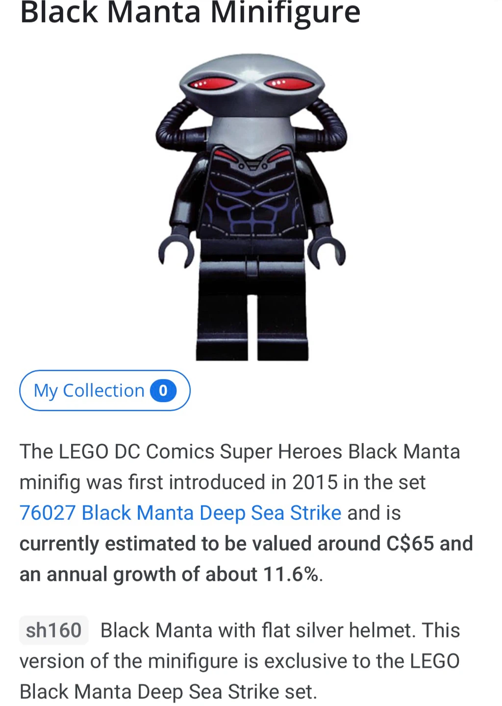 LEGO - DC 76027 - Black Manta Deep Sea Strike - 40% & minifigs